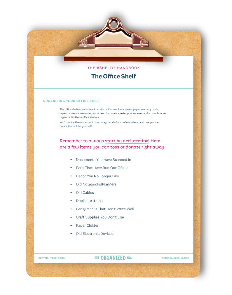office decluttering checklist