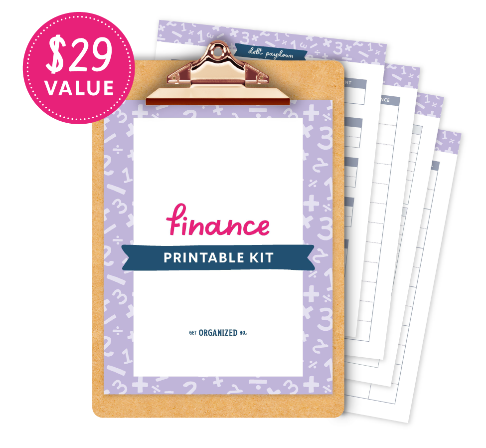 finance printable kit, $29 value