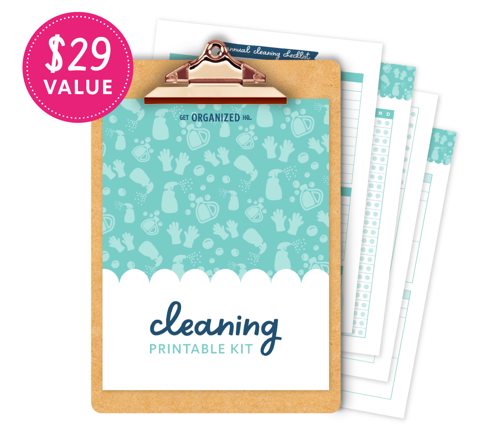 cleaning printable kit, $29 value