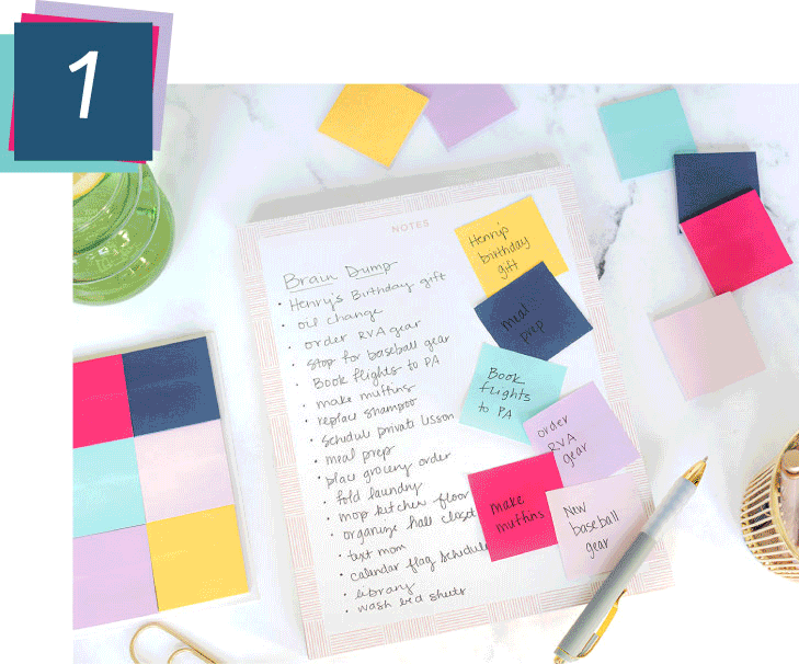 A flip-through of the 7 sticky note methods in action.