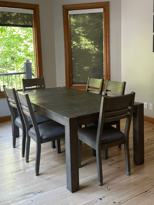 Spotless table, ready to be used for its intended purpose