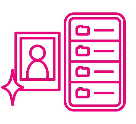 An organized phone with nice and neat photo albums