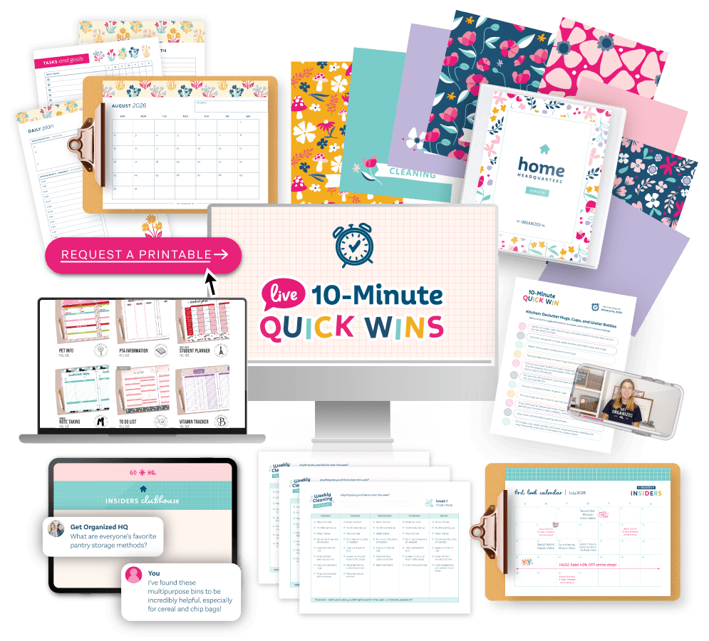 A mockup of everything included in the Insiders membership